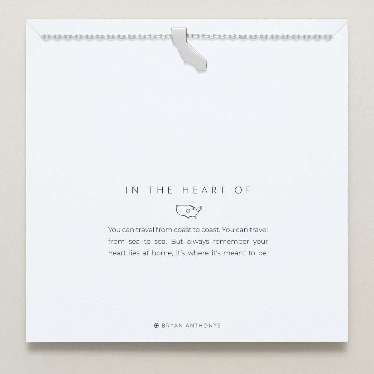 In The Heart Of Necklace — California on card