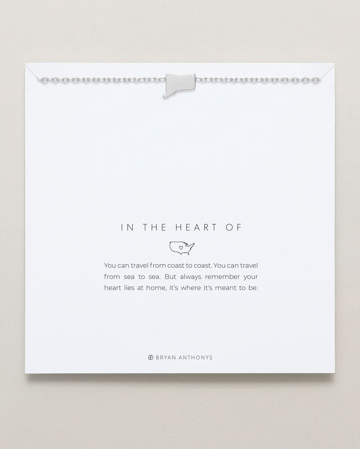 In The Heart Of Necklace — Connecticut on card