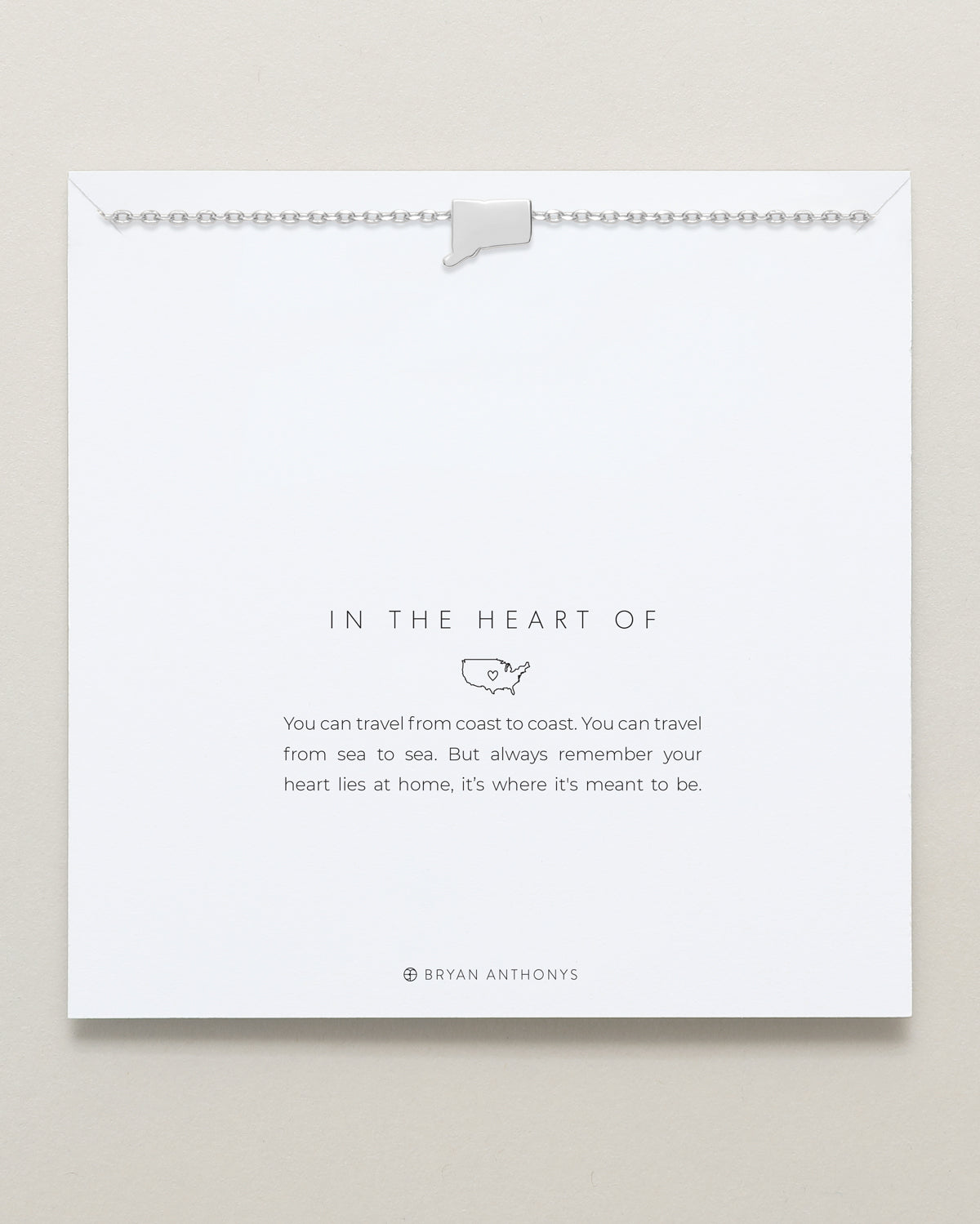 In The Heart Of Necklace — Connecticut on card