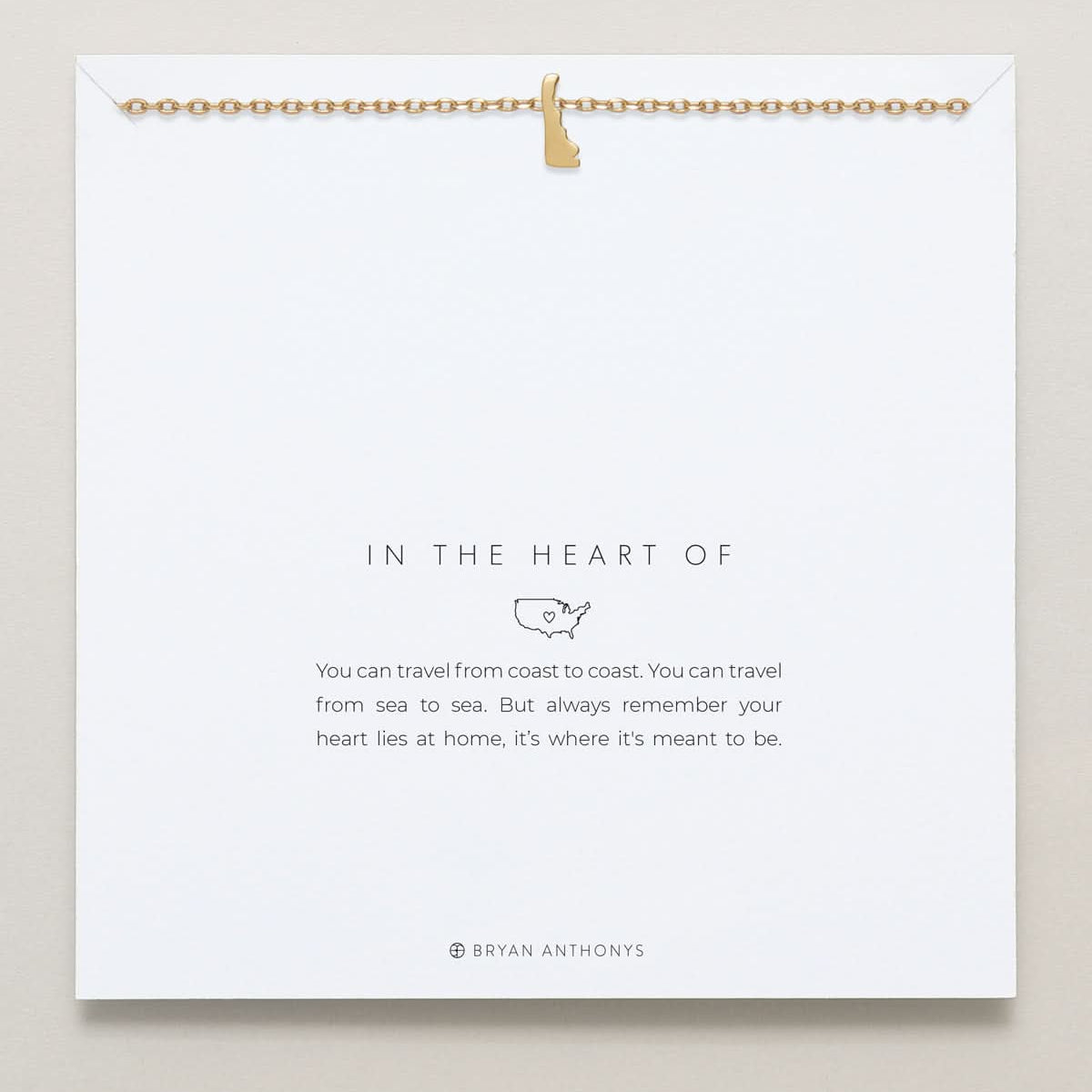 In The Heart Of Necklace — Delaware on card