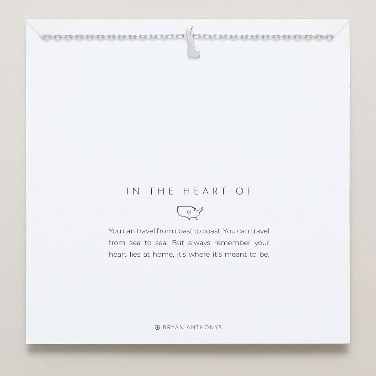 In The Heart Of Necklace — Delaware on card