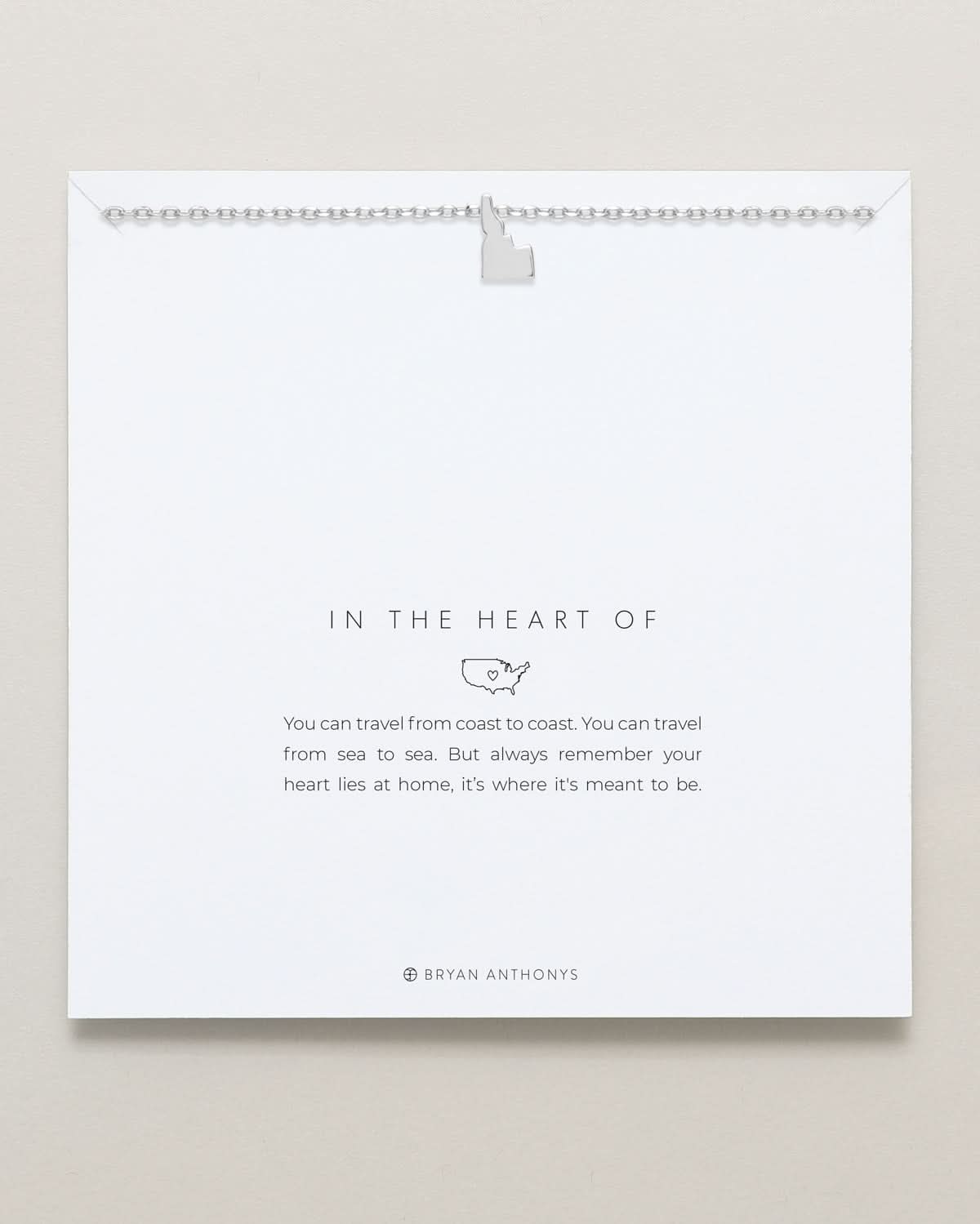 In The Heart Of Necklace — Idaho on card