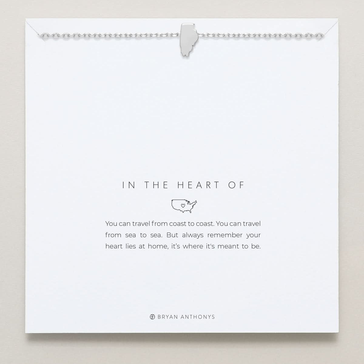 In The Heart Of Necklace — Illinois on card