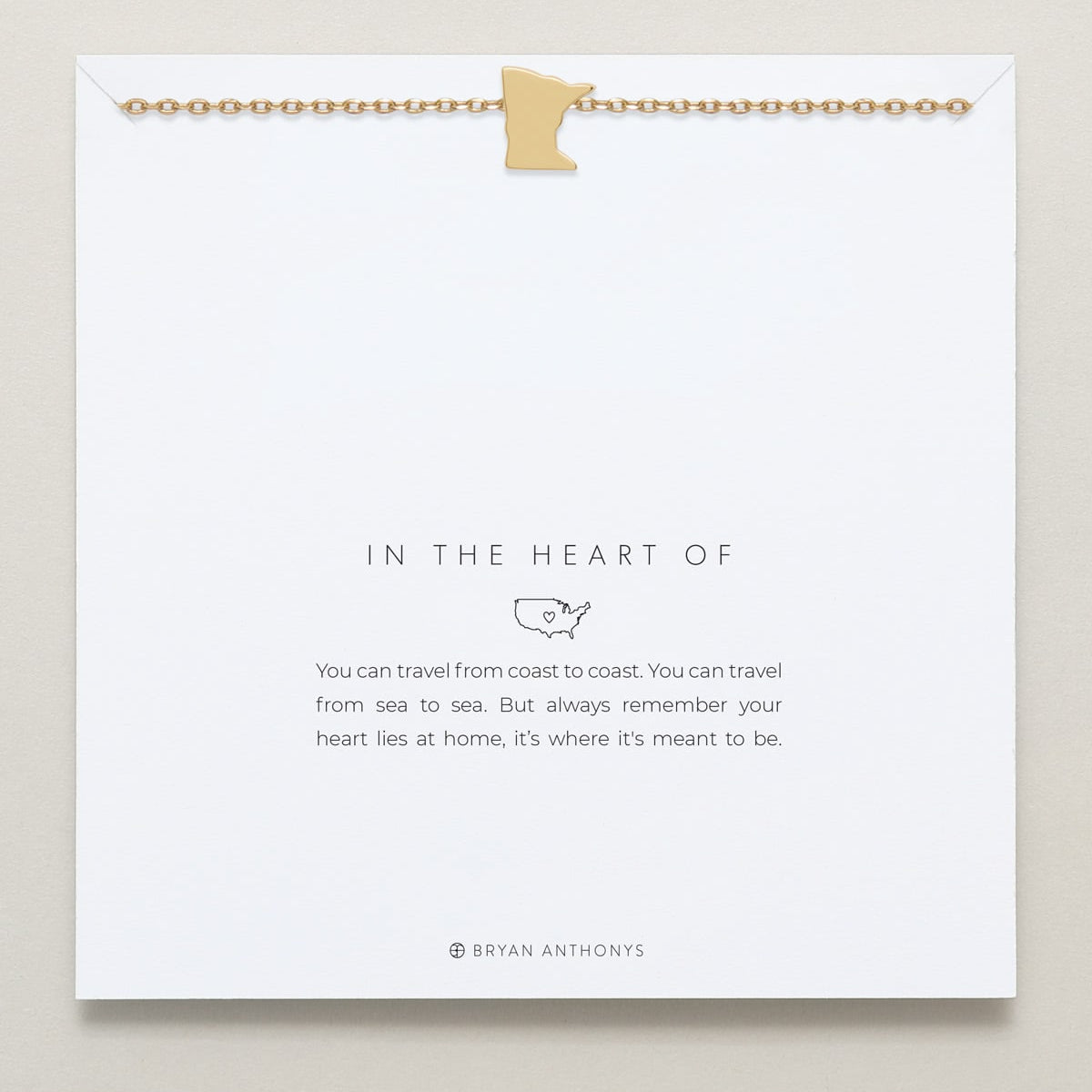 In The Heart Of Necklace — Minnesota on card