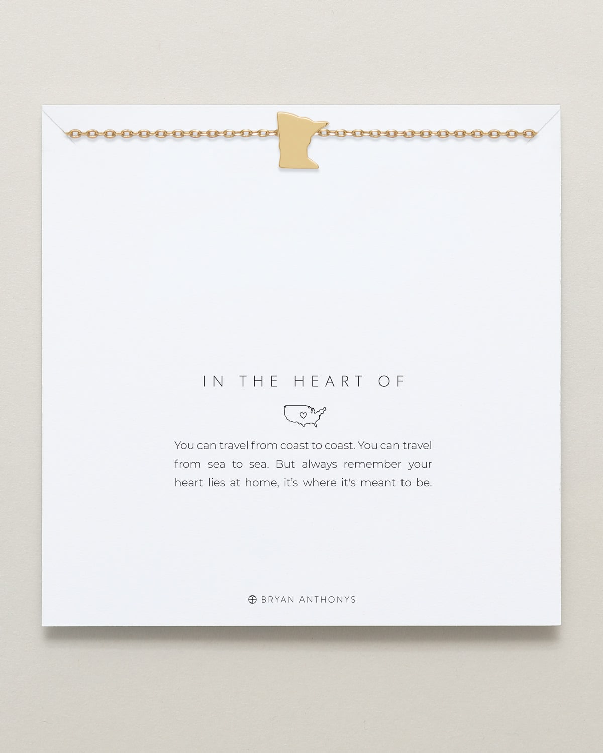 In The Heart Of Necklace — Minnesota on card