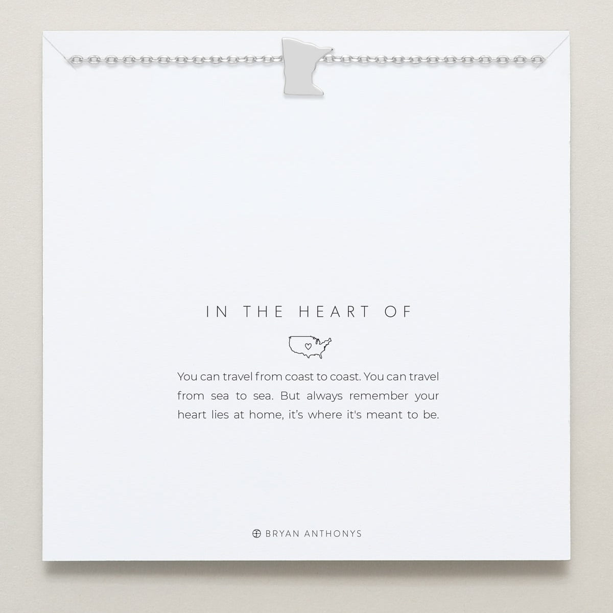In The Heart Of Necklace — Minnesota on card