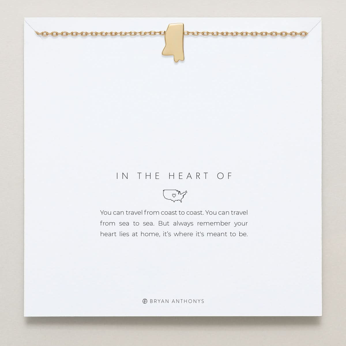 In The Heart Of Necklace — Mississippi on card