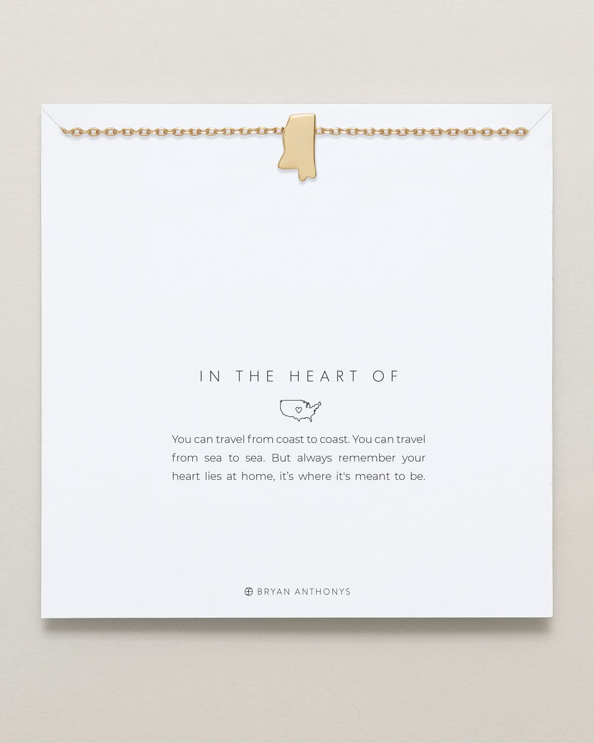 In The Heart Of Necklace — Mississippi on card
