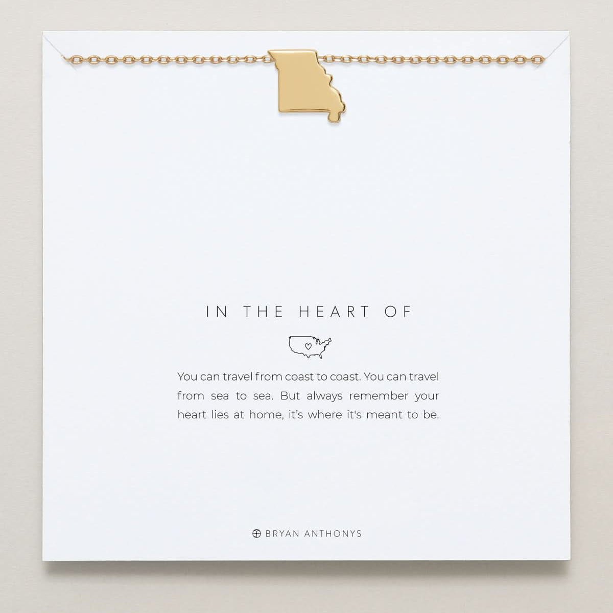 In The Heart Of Necklace — Missouri on card