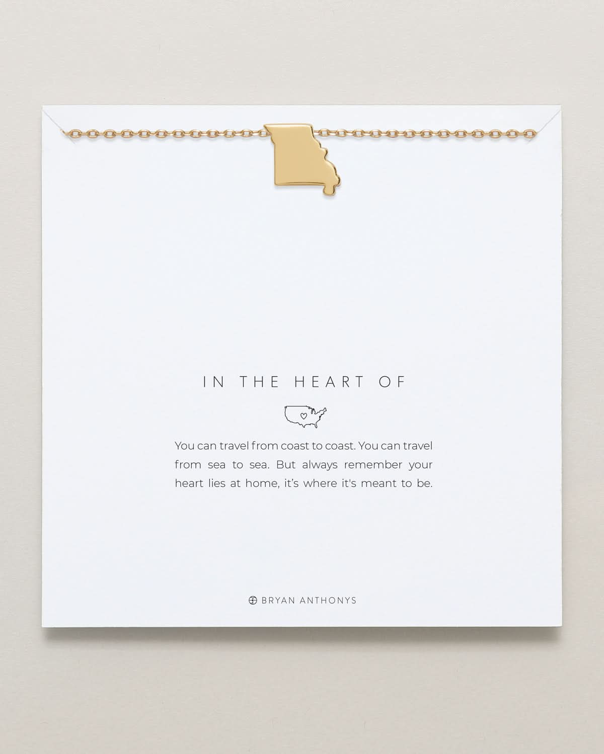In The Heart Of Necklace — Missouri on card