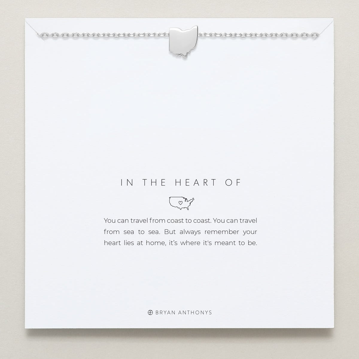 In The Heart Of Necklace — Ohio carded