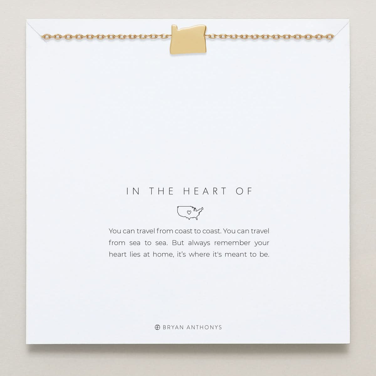 In The Heart Of Necklace — Oregon on card