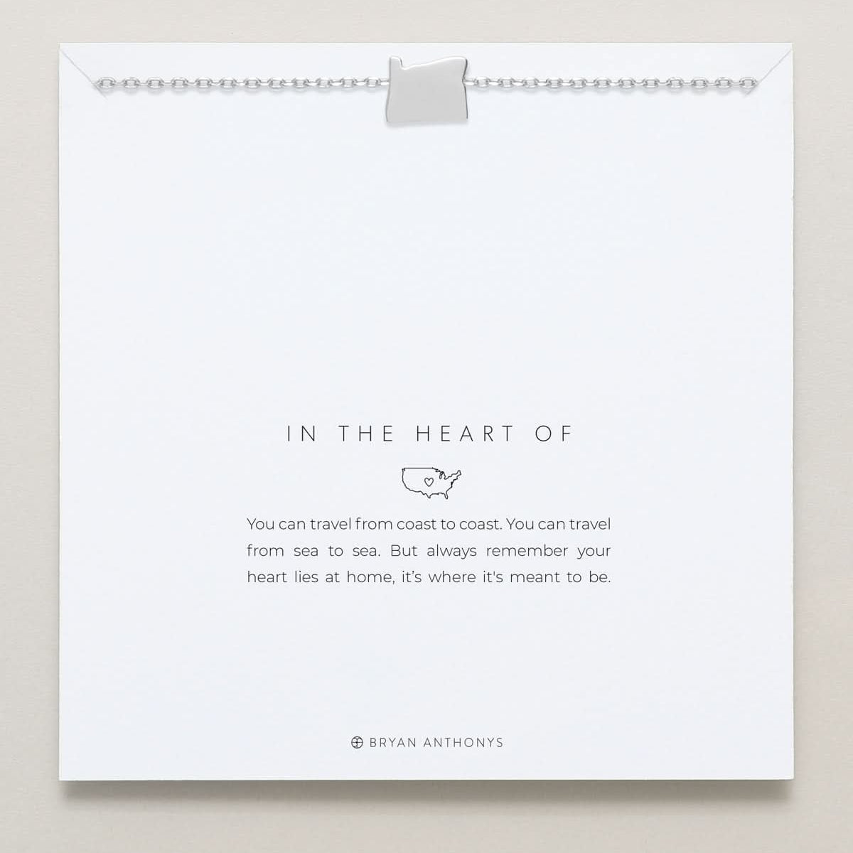 In The Heart Of Necklace — Oregon on card