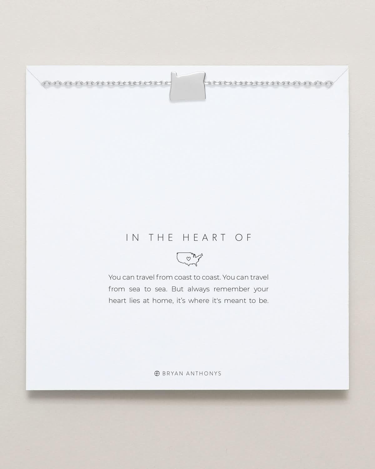 In The Heart Of Necklace — Oregon on card