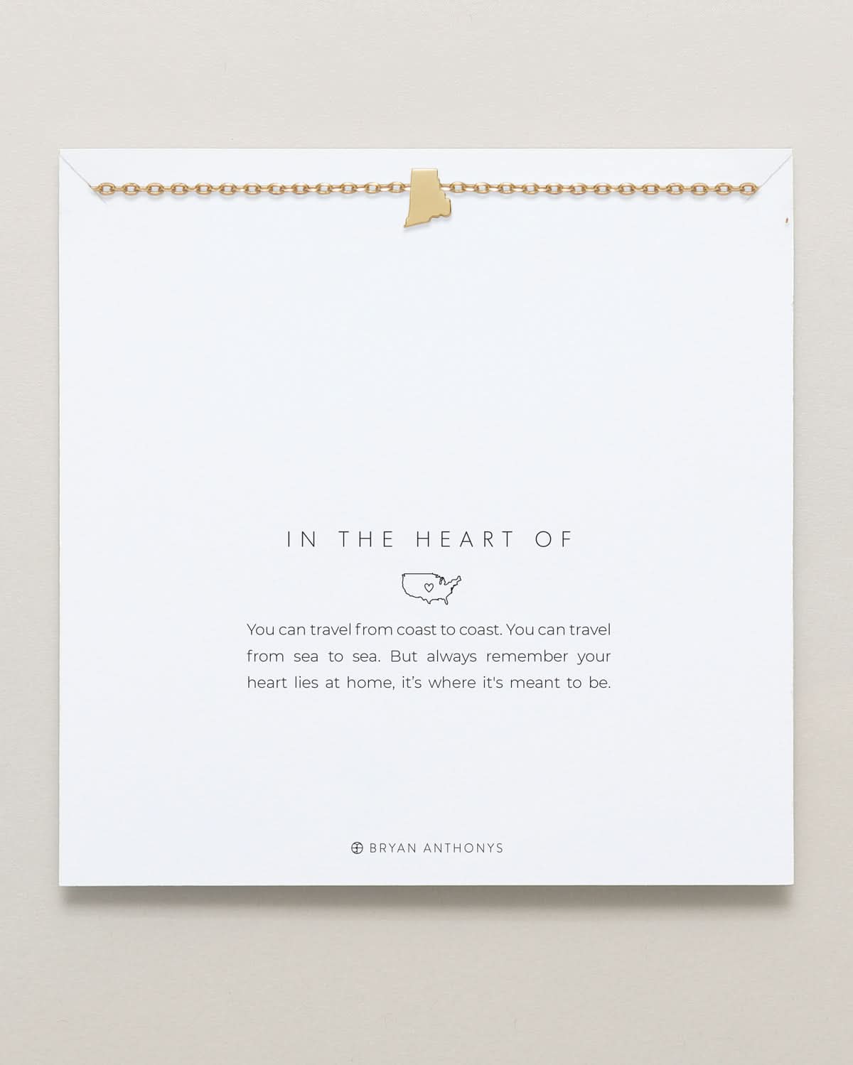In The Heart Of Necklace — Rhode Island on card
