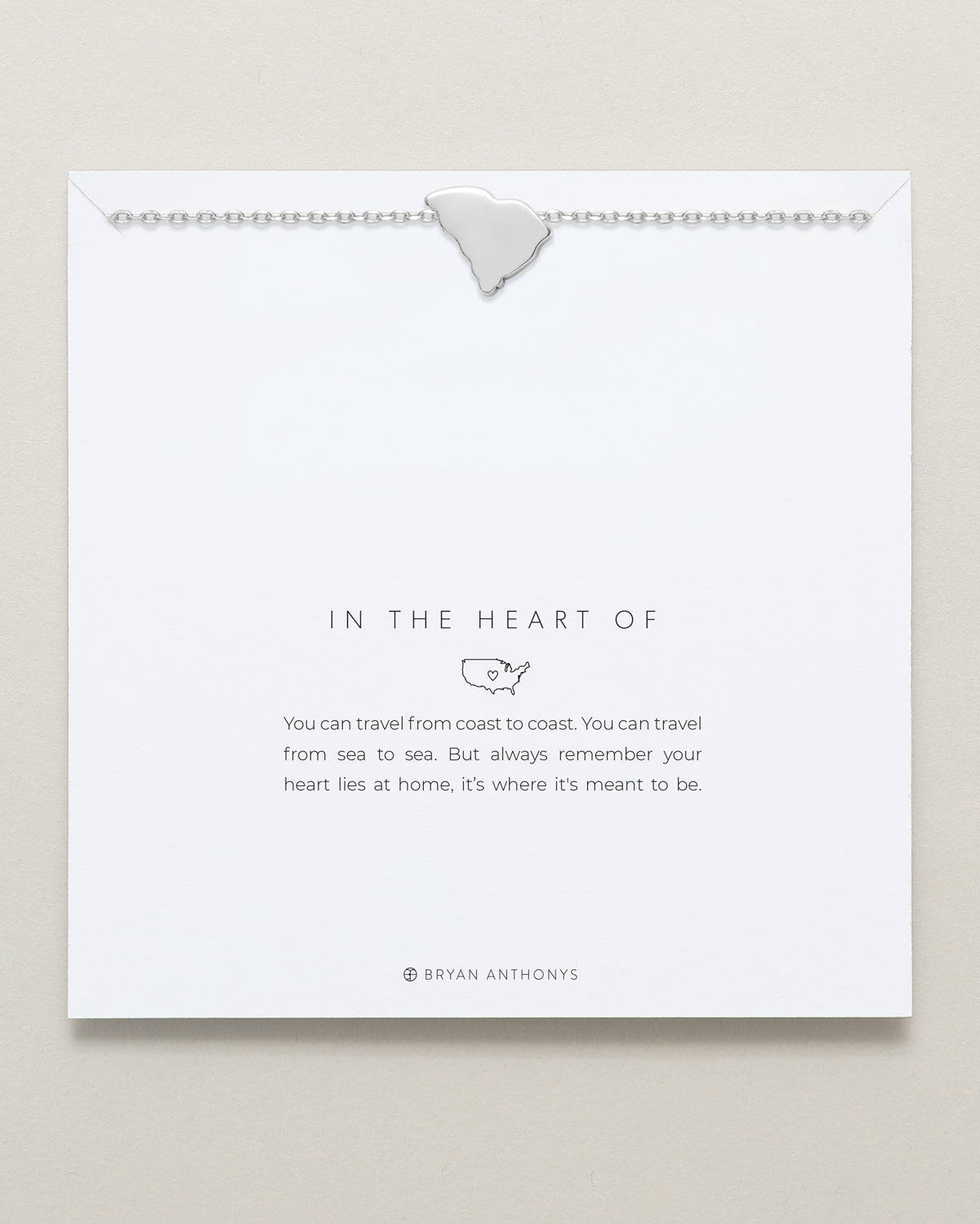 In The Heart Of Necklace — South Carolina on card