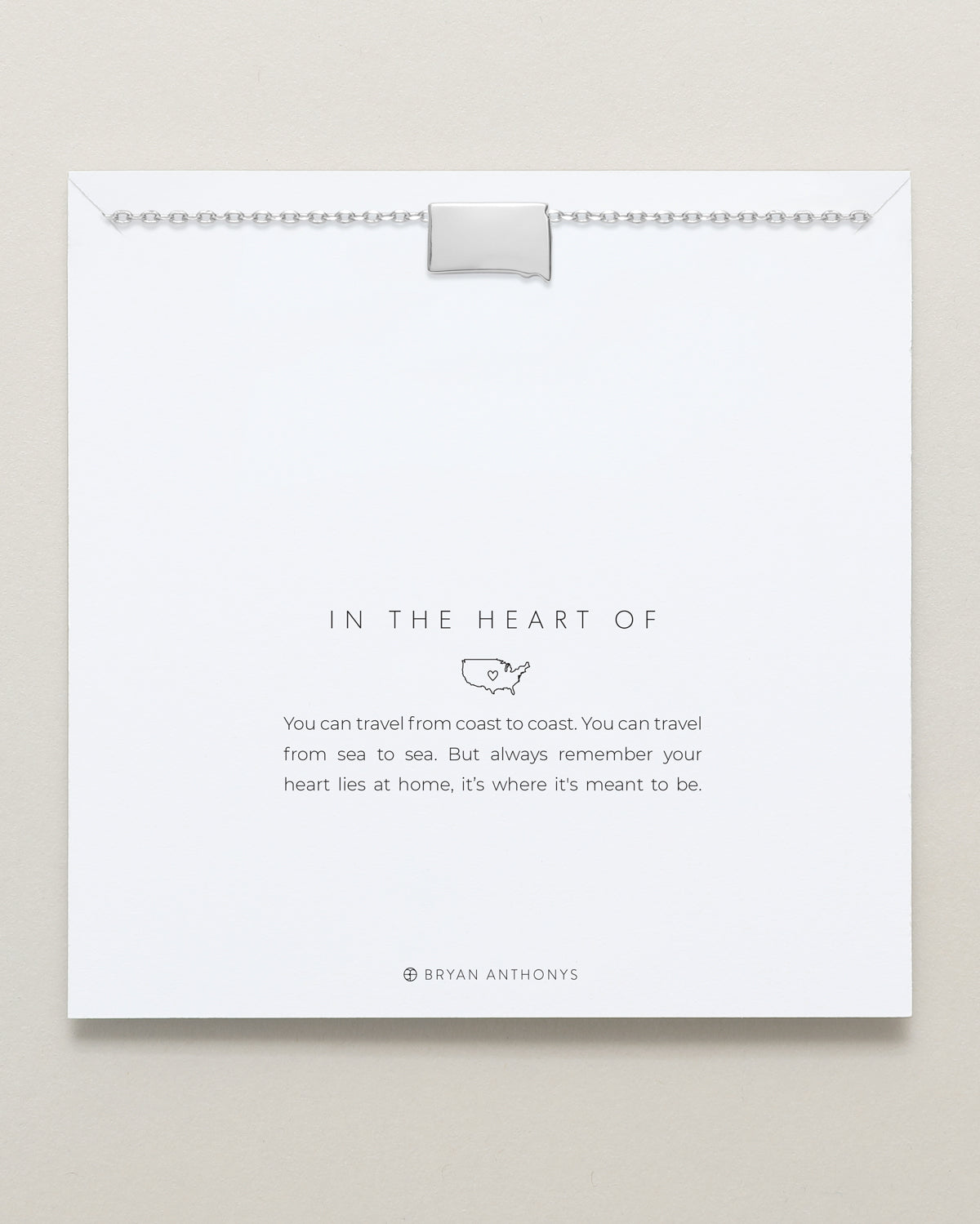 In The Heart Of Necklace — South Dakota on card