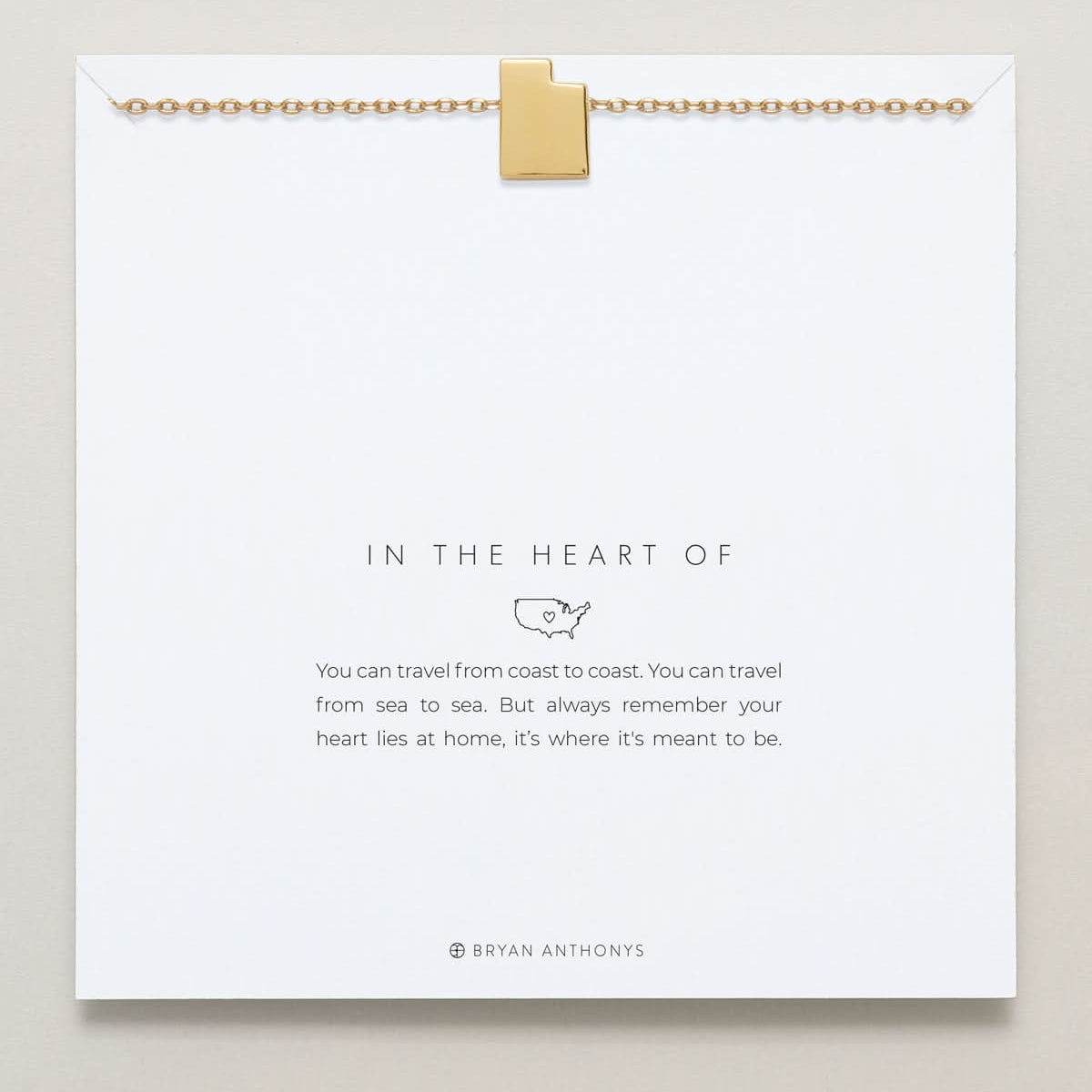 In The Heart Of Necklace — Utah on card