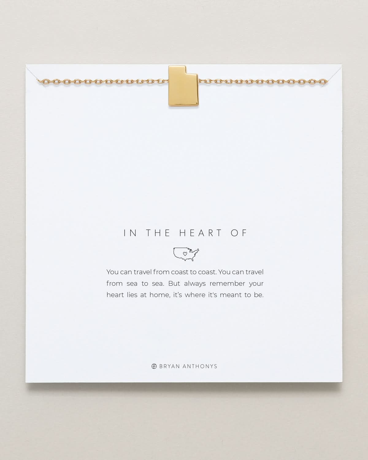In The Heart Of Necklace — Utah on card