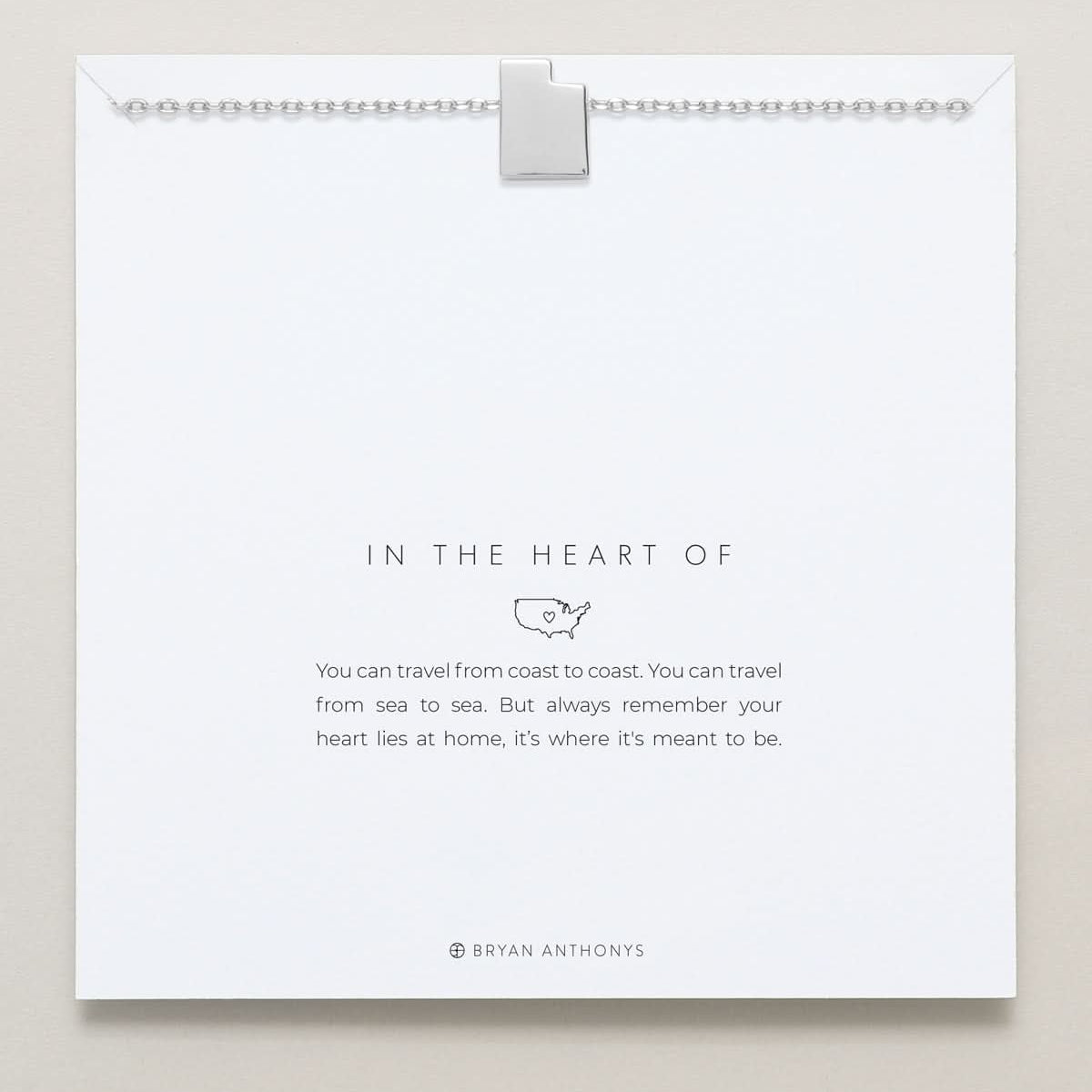 In The Heart Of Necklace — Utah on card