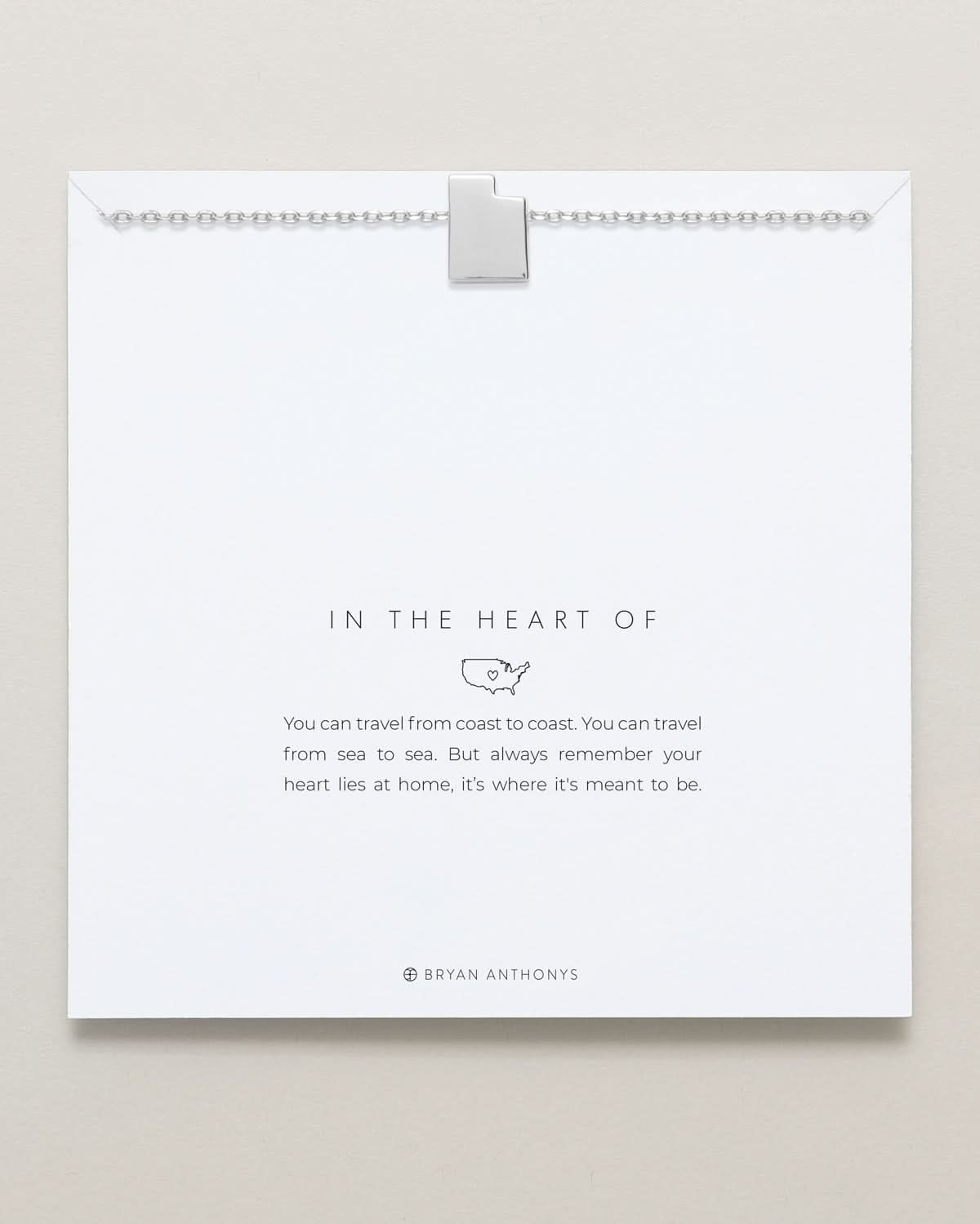 In The Heart Of Necklace — Utah on card