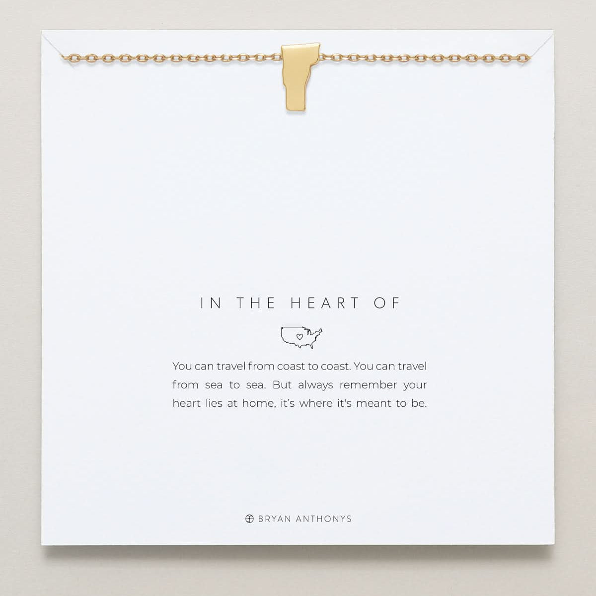 In The Heart Of Necklace — Vermont on card