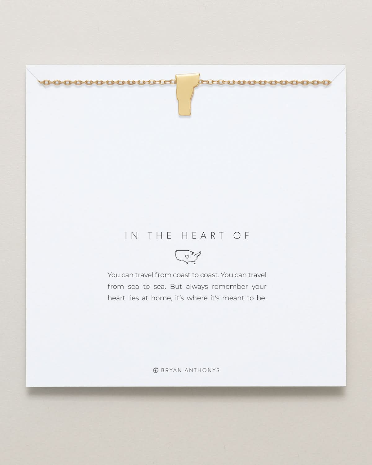In The Heart Of Necklace — Vermont on card
