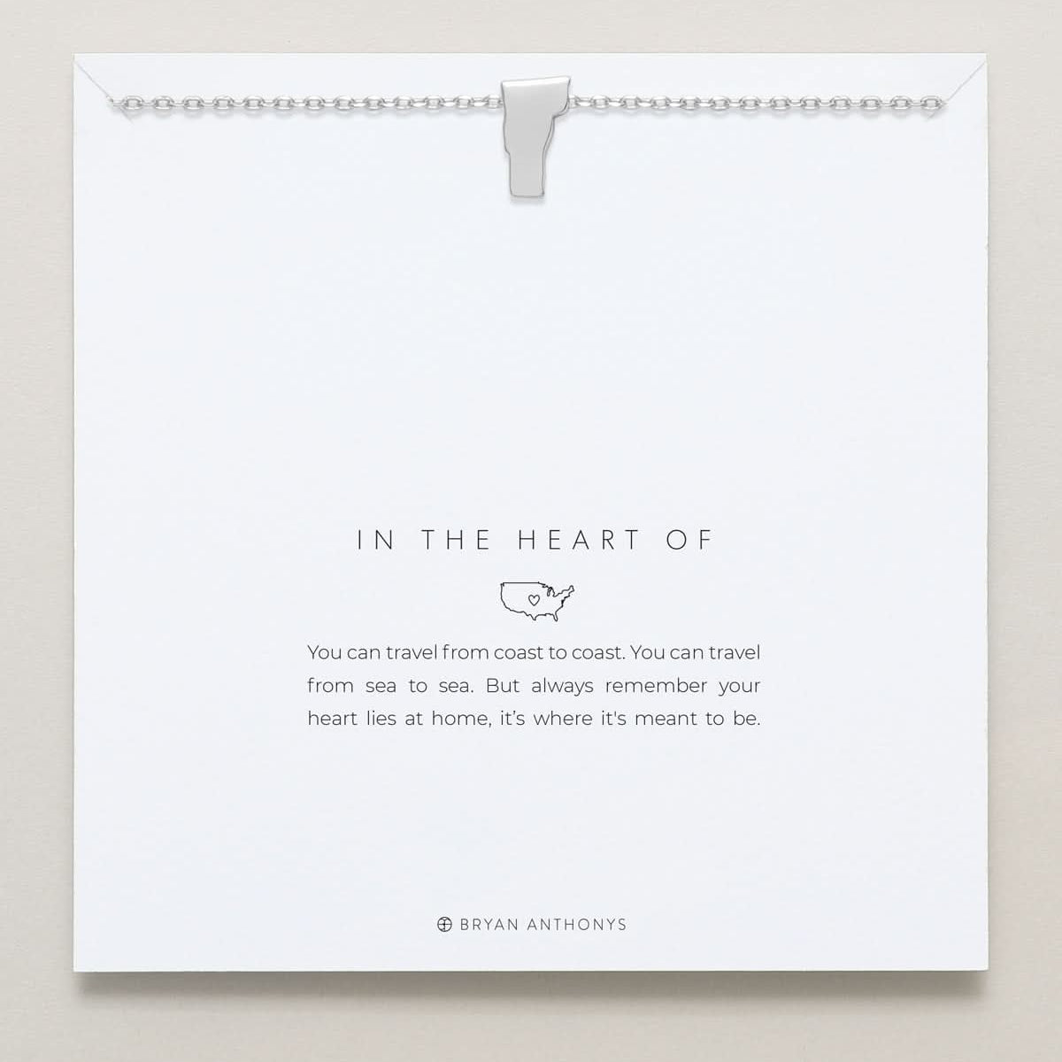 In The Heart Of Necklace — Vermont on card
