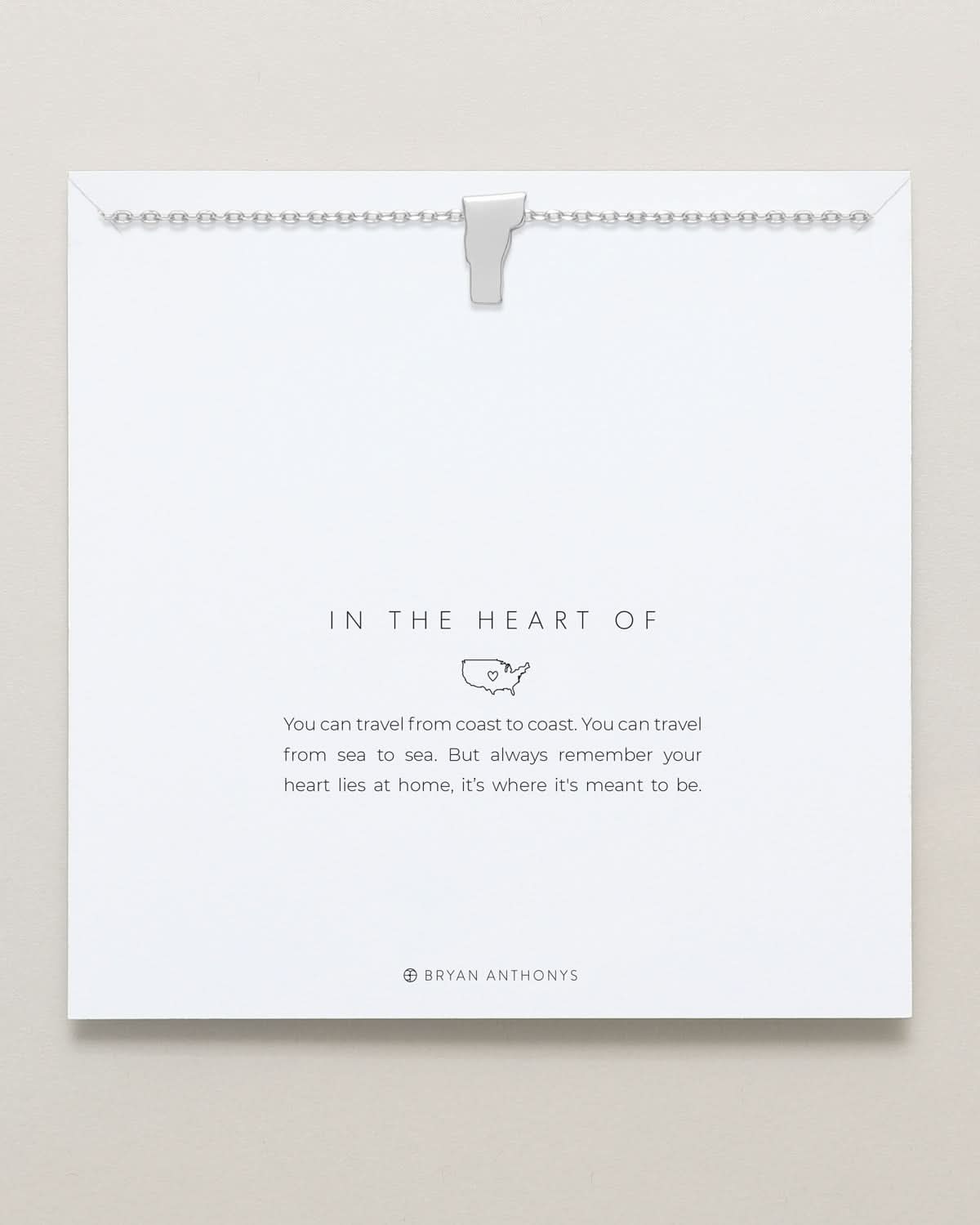 In The Heart Of Necklace — Vermont on card