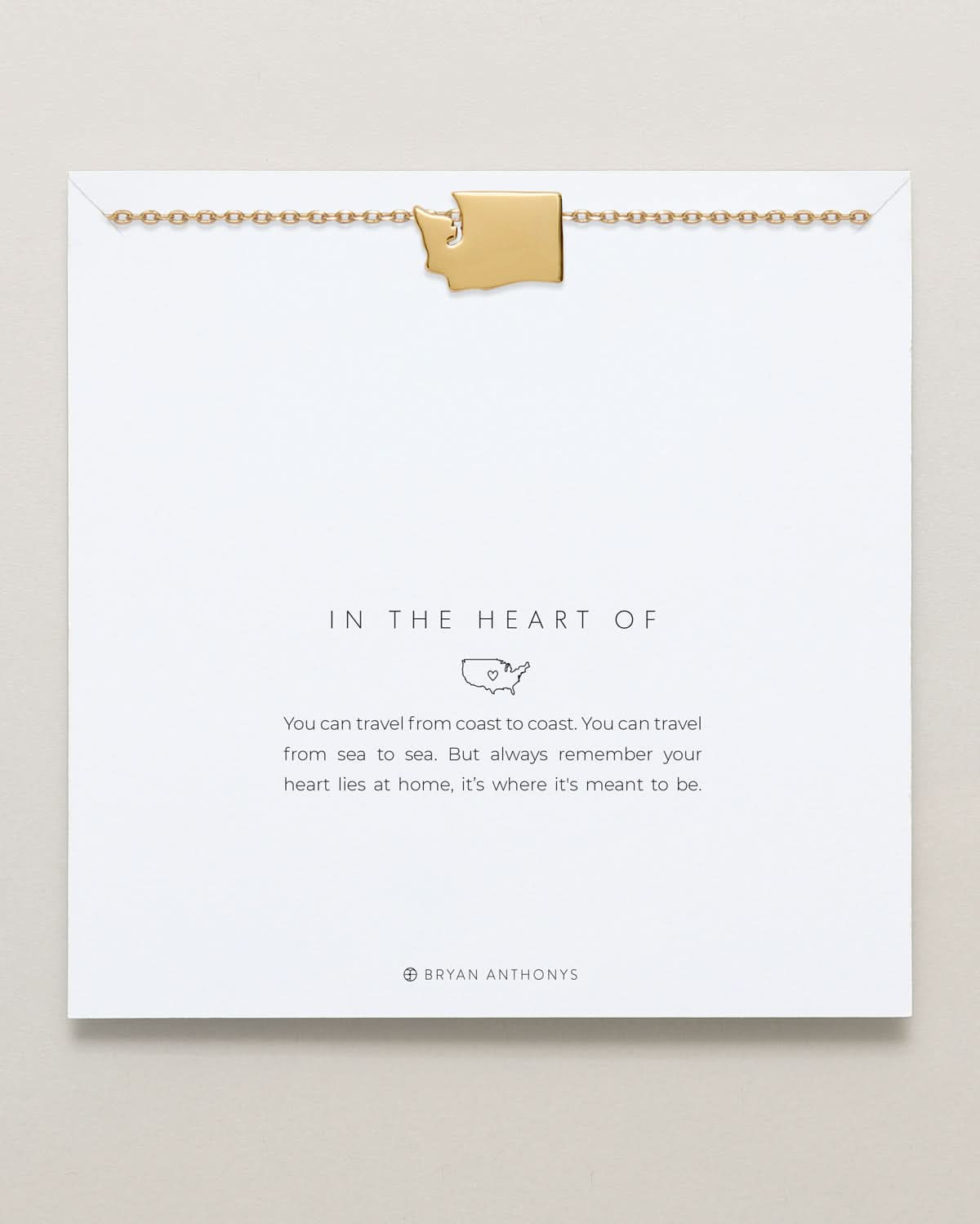 In The Heart Of Necklace — Washington on card