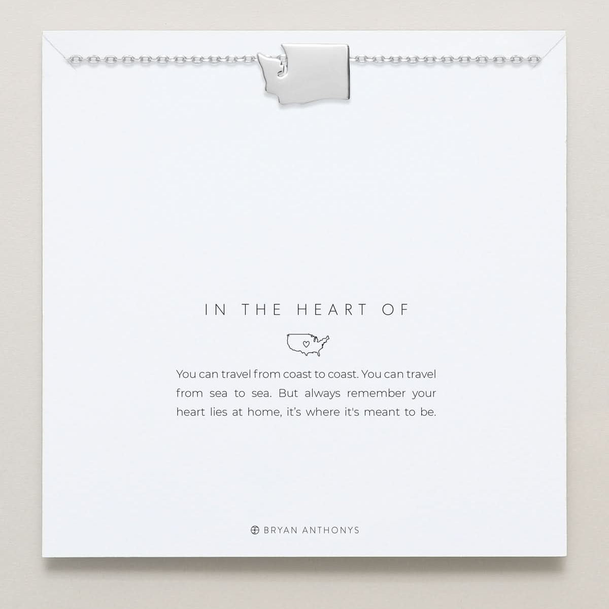 In The Heart Of Necklace — Washington on card