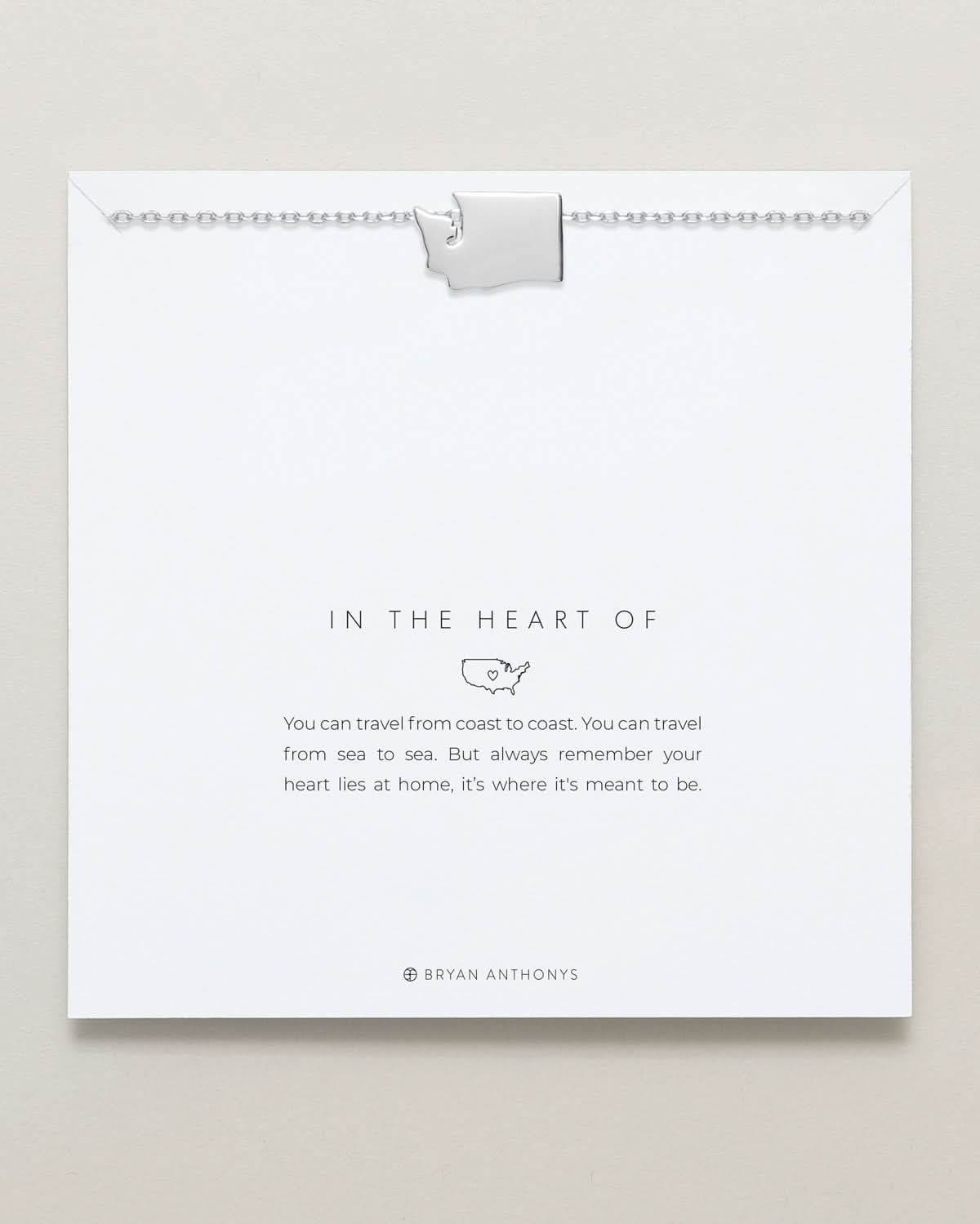 In The Heart Of Necklace — Washington on card