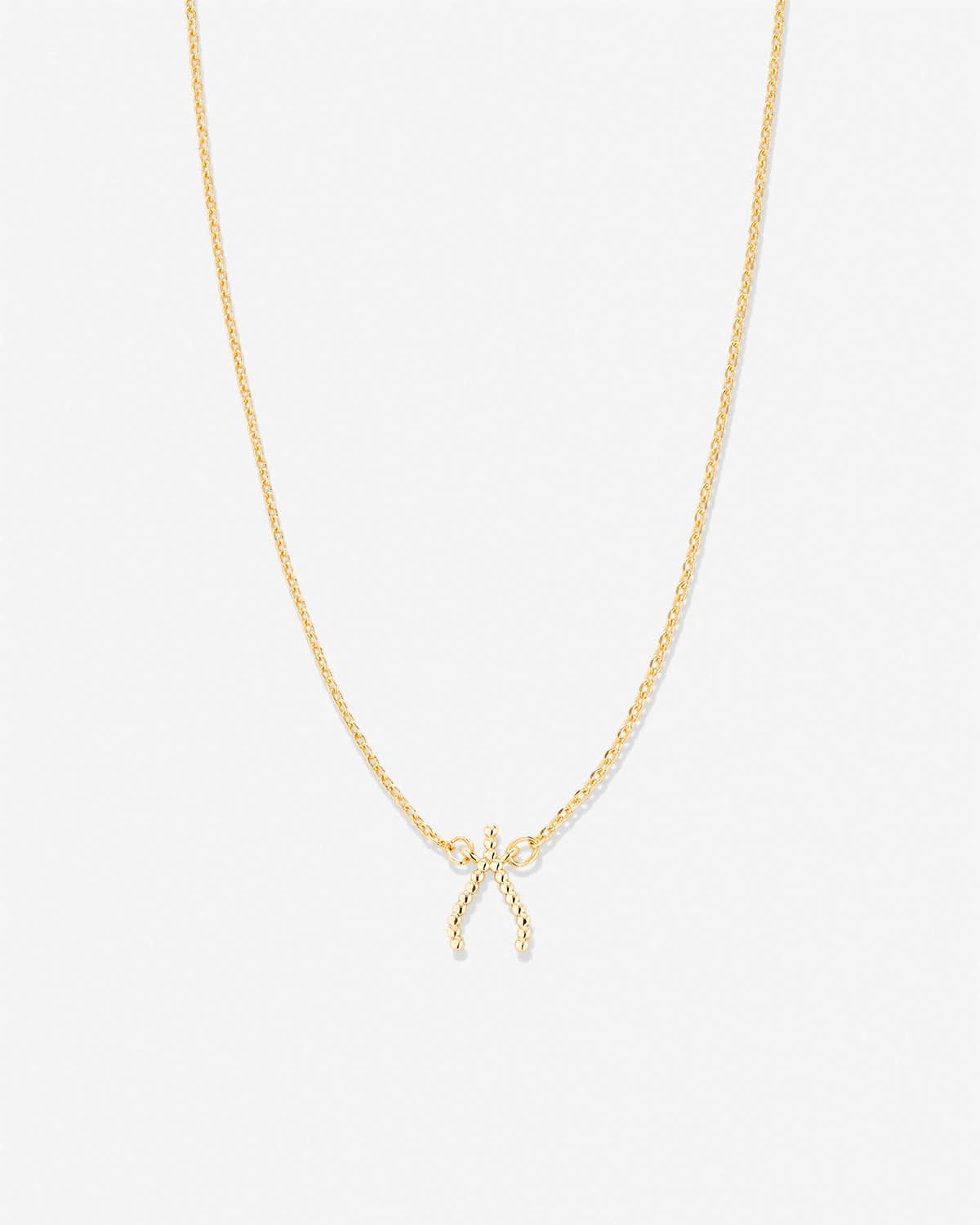 Bryan Anthonys Just For Luck Collection Wishbone Necklace Gold