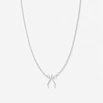 Bryan Anthonys Just For Luck Collection Wishbone Necklace Silver