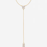 Bryan Anthonys Radiance Collection Emerald Cut Lariat Necklace Gold