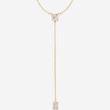 Bryan Anthonys Radiance Collection Emerald Cut Lariat Necklace Gold
