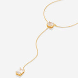 Bryan Anthonys Radiance Collection Emerald Cut Lariat Necklace Gold