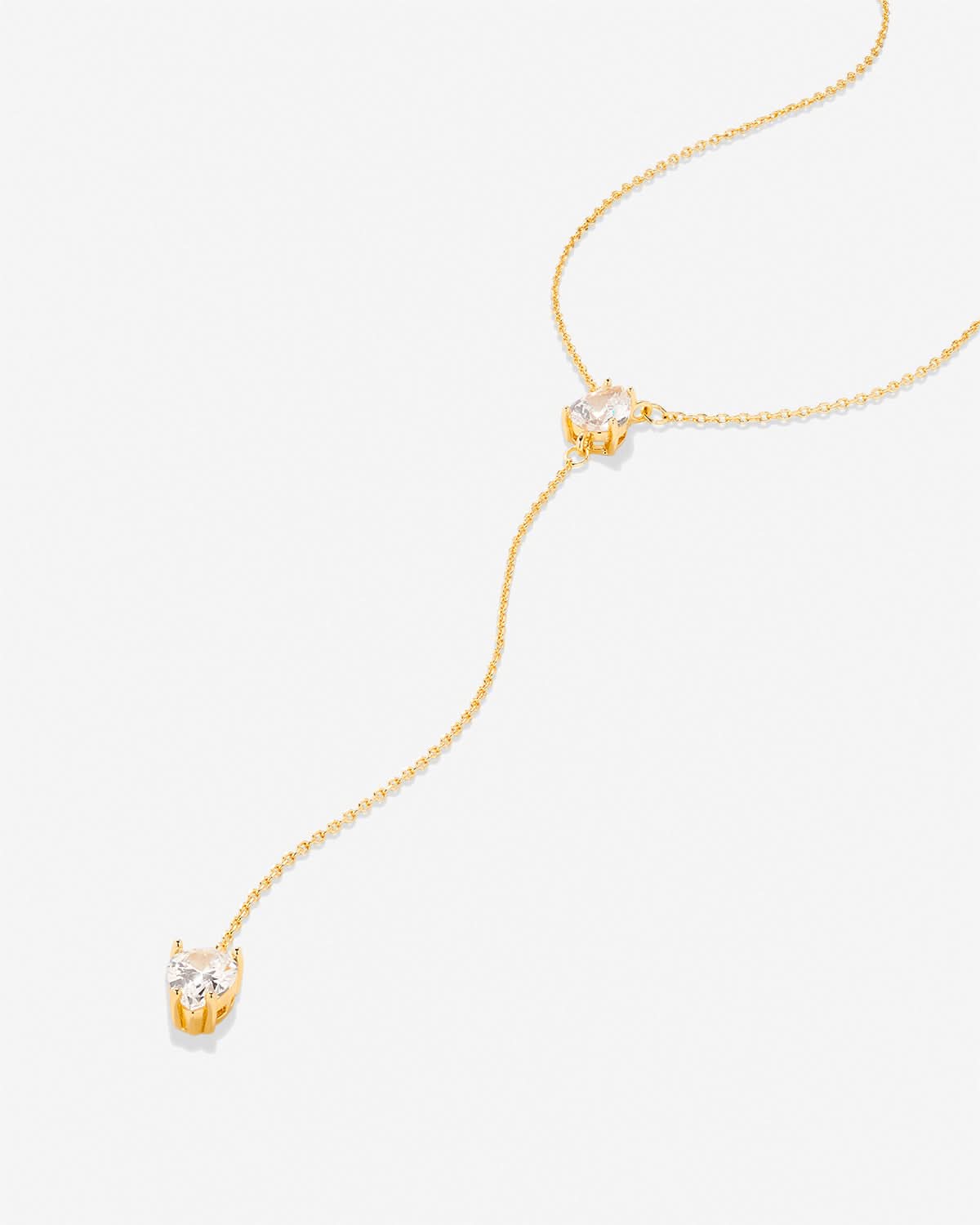 Bryan Anthonys Radiance Collection Pear Cut Lariat Necklace Gold