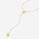 Bryan Anthonys Radiance Collection Pear Cut Lariat Necklace Gold