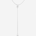 Bryan Anthonys Radiance Collection Pear Cut Lariat Necklace Silver