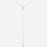 Bryan Anthonys Radiance Collection Pear Cut Lariat Necklace Silver
