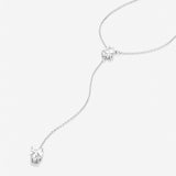 Bryan Anthonys Radiance Collection Pear Cut Lariat Necklace Silver