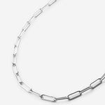 Bryan Anthonys Layers of You Connected Silver Bold Paperclip Chain Necklace Macro