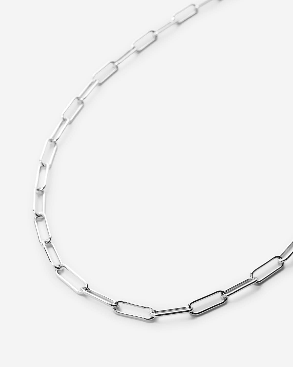 Bryan Anthonys Layers of You Connected Silver Bold Paperclip Chain Necklace Macro