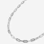 Bryan Anthonys Layers of You Connected Silver Delicate Paperclip Chain Necklace Macro