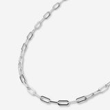 Bryan Anthonys Layers of You Connected Silver Delicate Paperclip Chain Necklace Macro