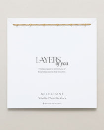 Bryan Anthonys Layers of You Collection Milestone Satellite Chain Necklace in Gold On Card