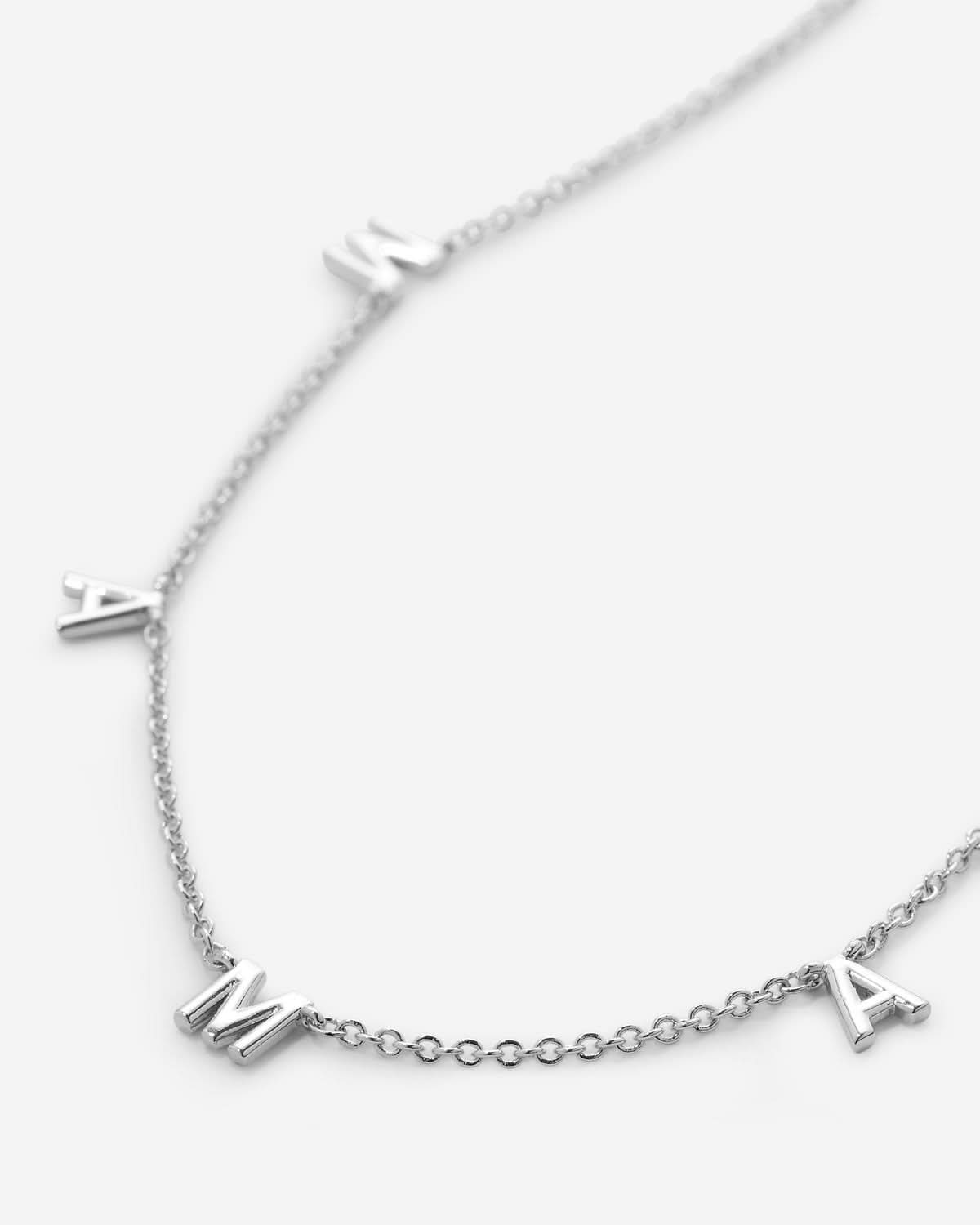 Bryan Anthonys Mama Silver Smooth Necklace Macro