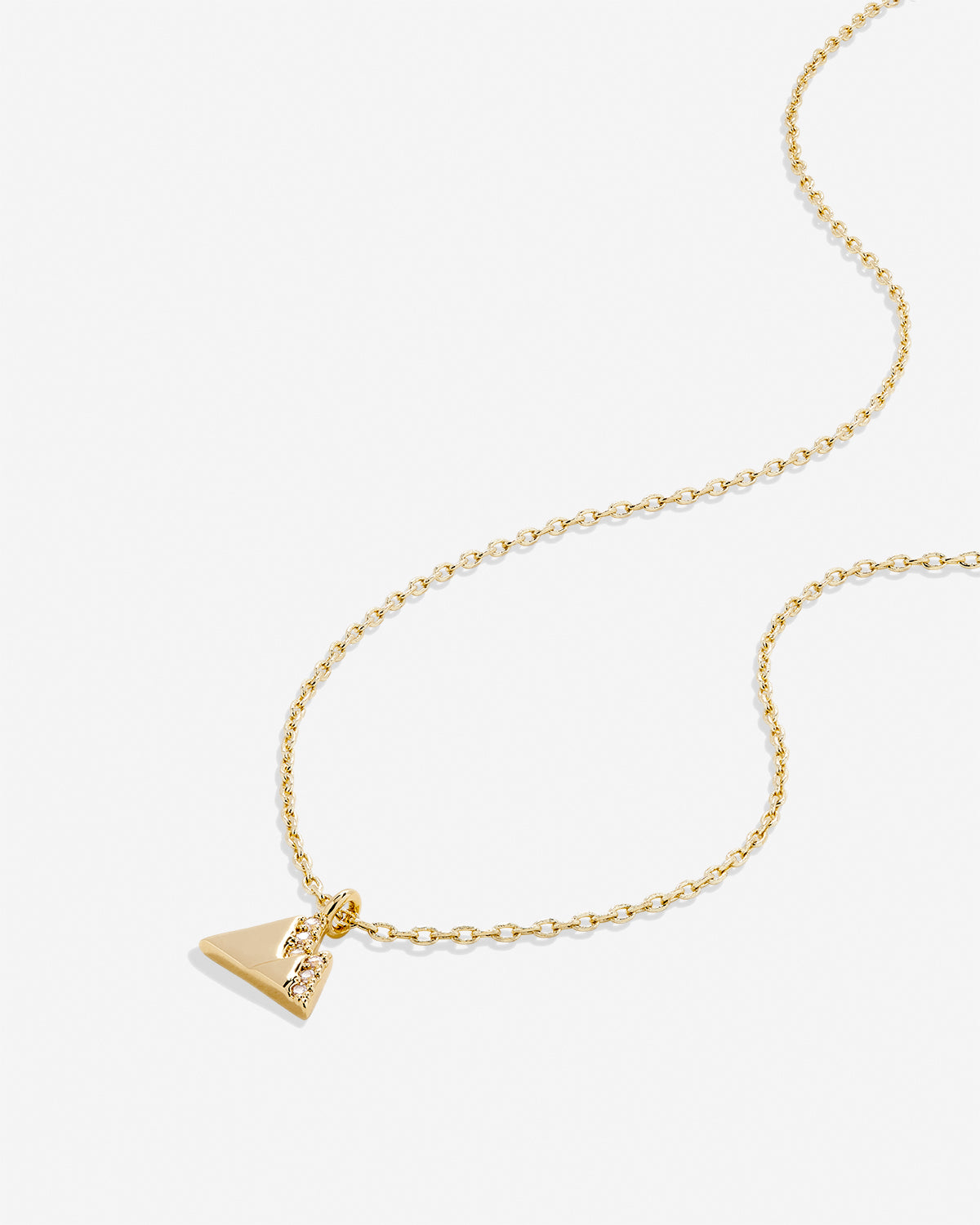 Bryan Anthonys Move Mountains Icon Necklace Gold with Crystals