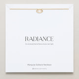 Bryan Anthonys Radiance Collection Marquis Solitaire Necklace Gold On Card
